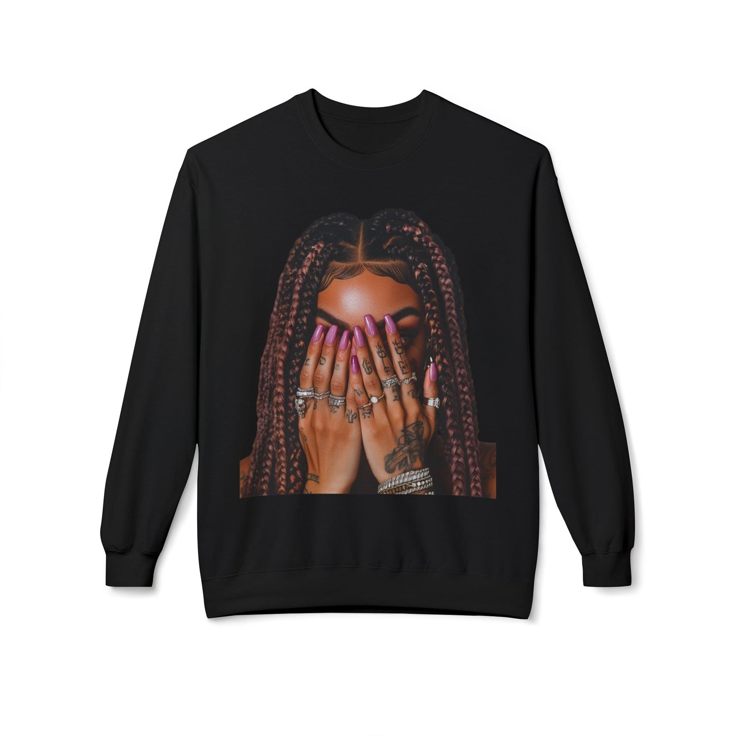 Unisex Black Girl Braids Sweatshirt